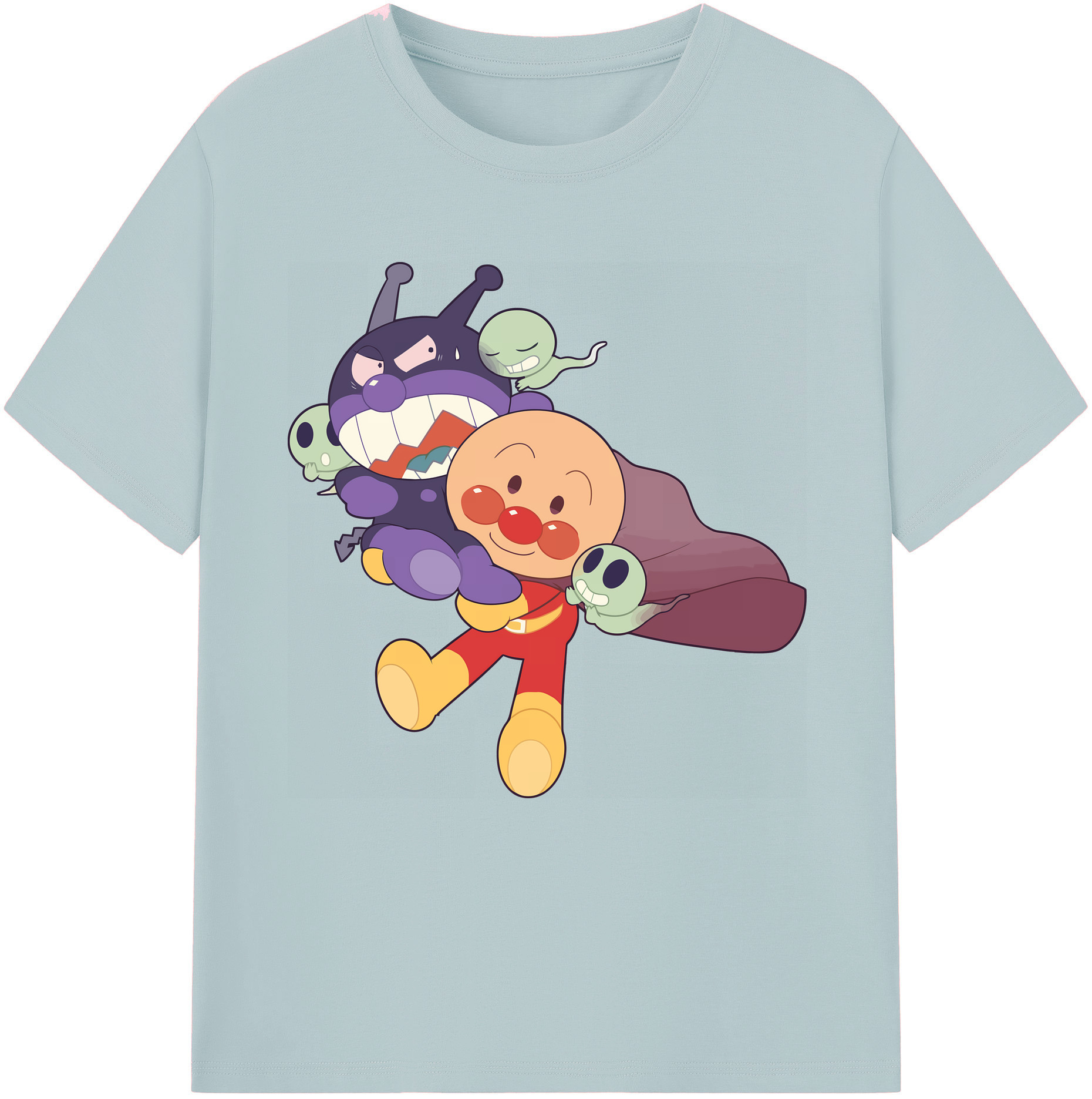 （画像用） アンパンマン Anpanman 綿100％半袖Tシャツ（フロントプリント）